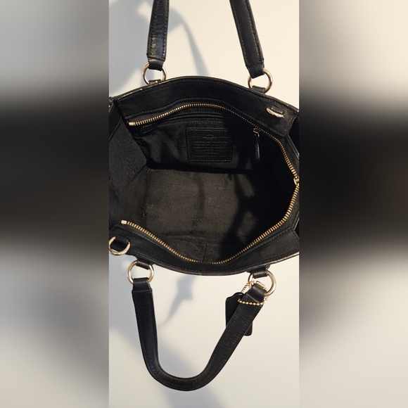 Coach 2 WAY Handbag Black Leather Shoulder Mini Bag - Picture 13 of 16